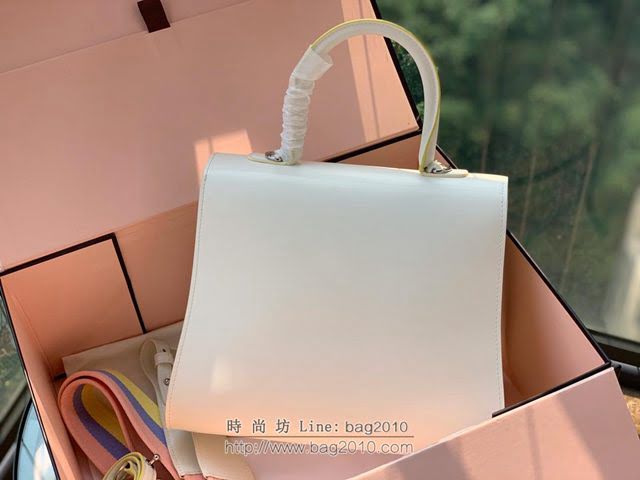 DELVAUX女包 Brillant手袋 原版Box皮 德爾沃女手提包 Dv0028風琴黑色 Delvaux女單肩包  fcs1251